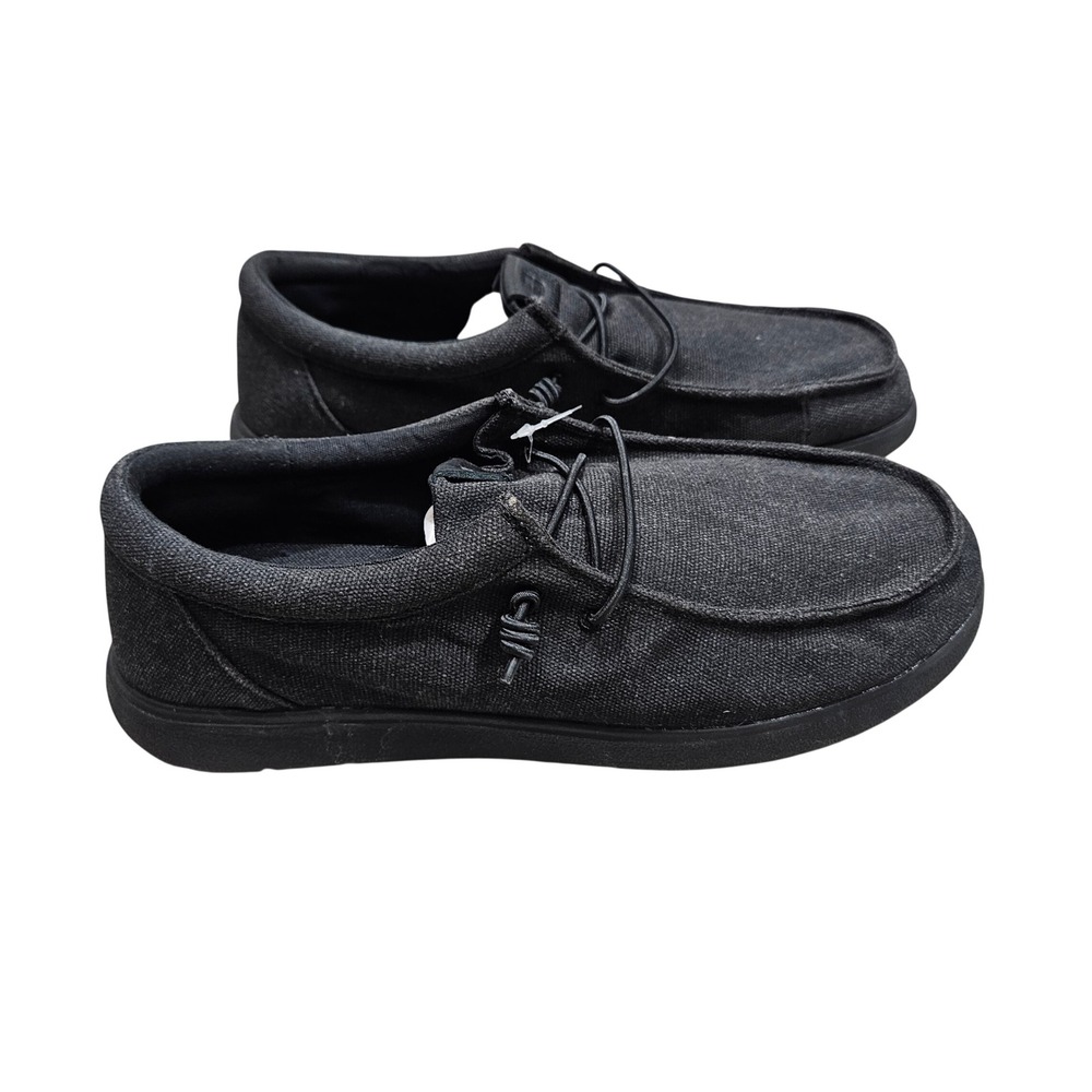 Shoes For Crews Laguna Moc Women 10 Black Slip Resistant Vegan Canvas Work Shoe